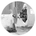 Drool Disc on Machine