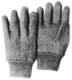 Brown Knit Jersey Gloves