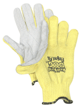 Kevlar String Knit Gloves w/ Leather Palm