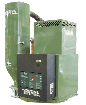 TSD DRYER w/drying hopper and hopper/dryer mounting brackets shown